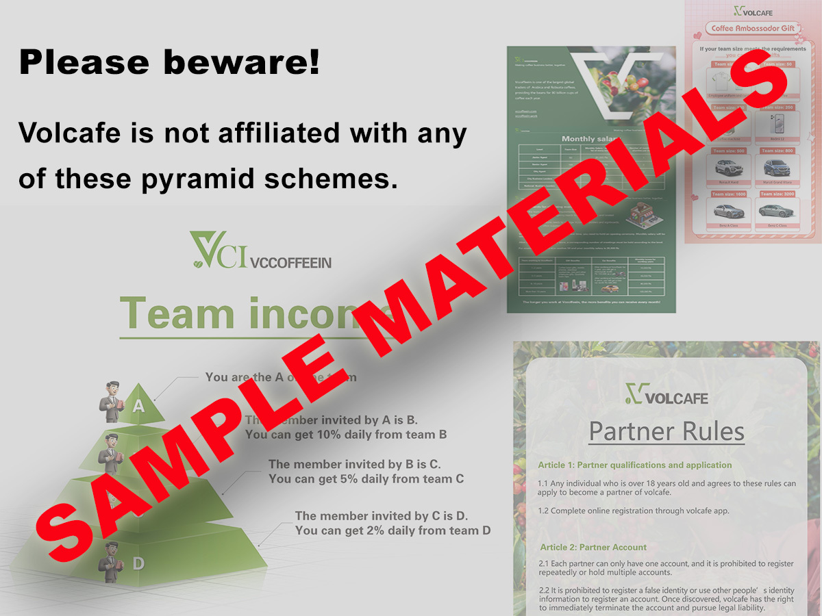 Scam warning: Sample materials