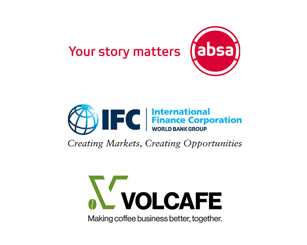 Graphic with Absa, IFC, and Volcafe logos