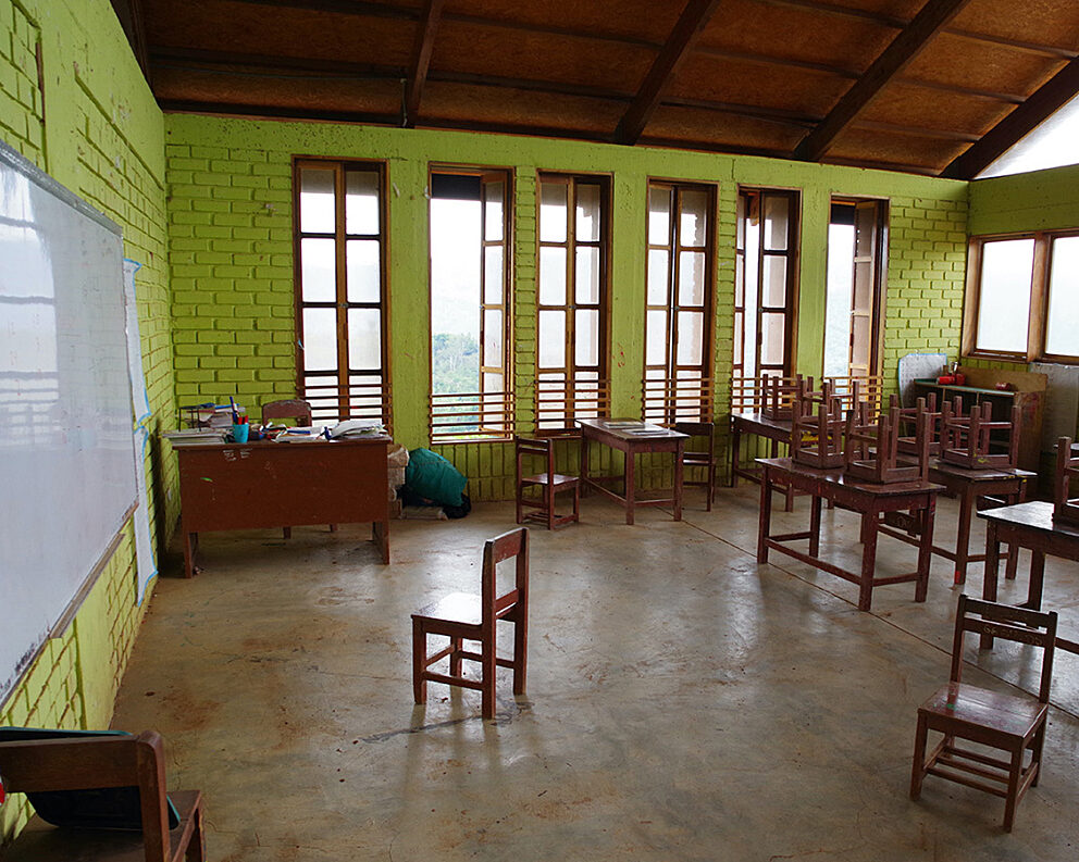 Classroom at a school in Peru