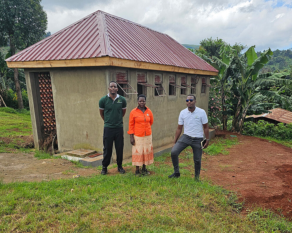 Newly renovated latrine, Uganda