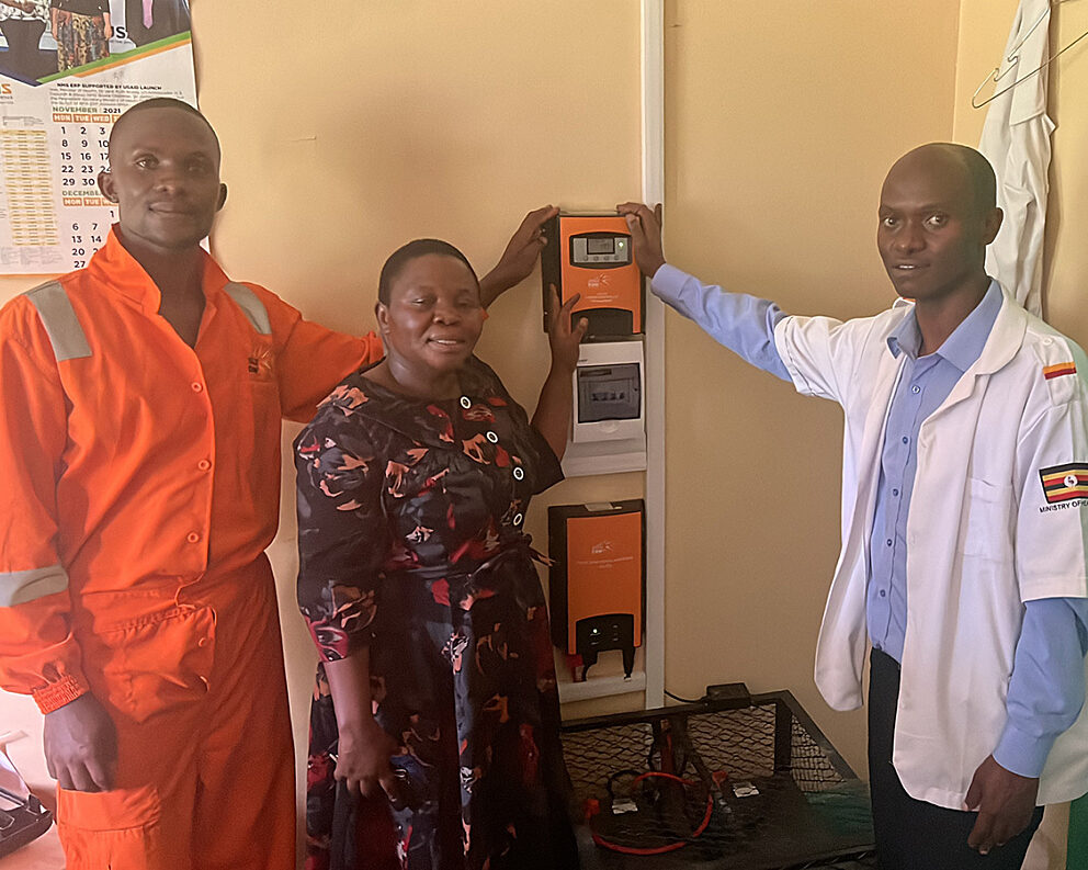 Newly installed solar control system, Uganda